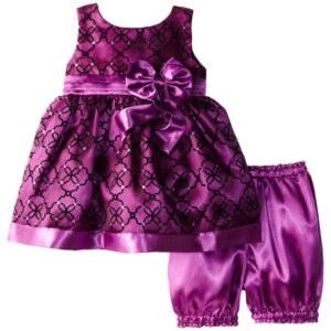 Jayne Copeland Baby Girls' Flocked Special Occasion Dress
