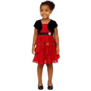 Amy Byer Attached Bolero Asymmetric Ruffle Party Dress