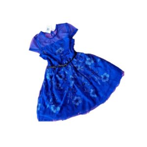 Beautees Big Girls' Lace Skater Dress, Cobalt