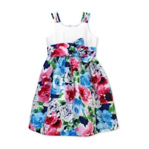 Jayne Copeland Girls' Floral Print Dress - Multi