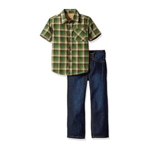 Lee Little Boys Short Sleeve Button Up Shirt & Jeans Pants Set