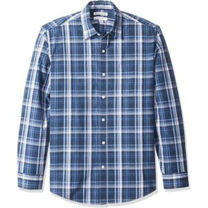 Big Boys Regular Fit Plaid Long Sleeves Shirt - Blue