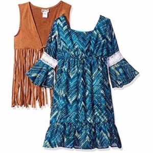 Emily West Girl's Fringe Vest & Dress Set