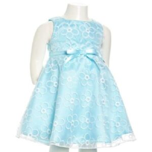 Sweetheart Rose Petal Embroidery Detail Dress