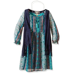 Speechless Girls Piece Chiffon Vest Dress Set